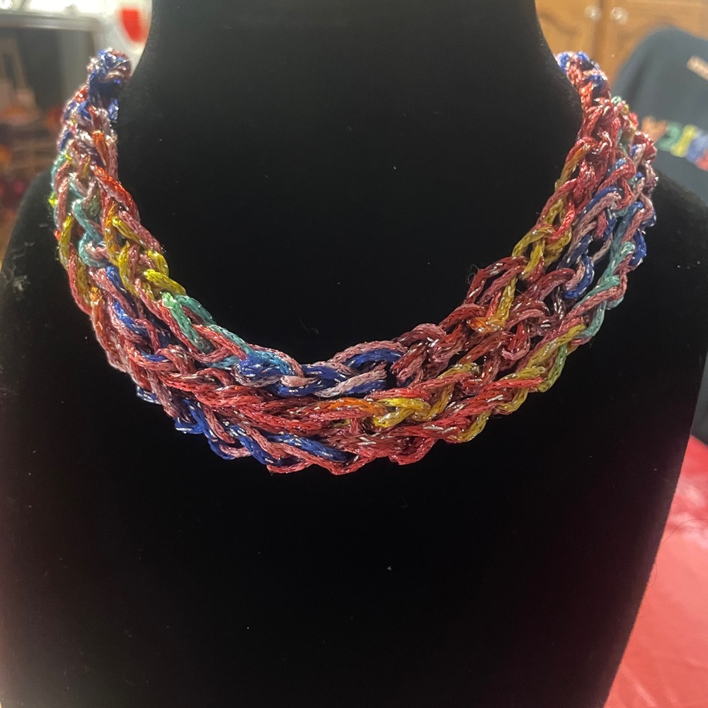 Multistrand Crocheted Necklace - Picture 2 of 10